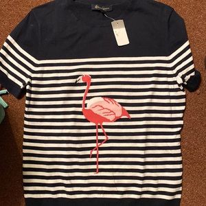 Brooks Brothers womens flamingo sweater shirt